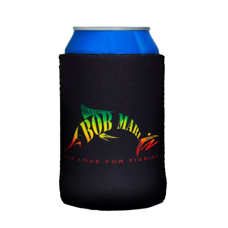 Bob Marlin Coozie Black Rasta - 12 oz