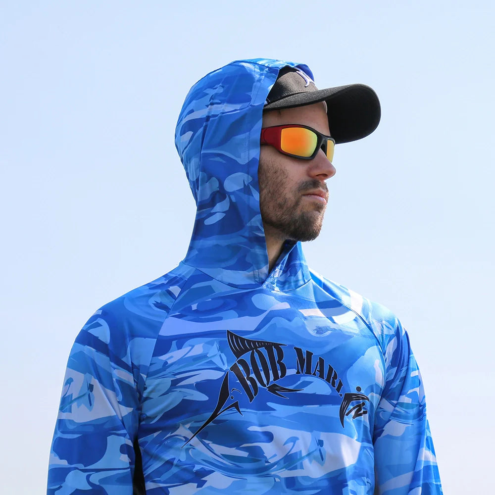 Bob Marlin Performance Hoody Blue Storm (view 2 of 3)