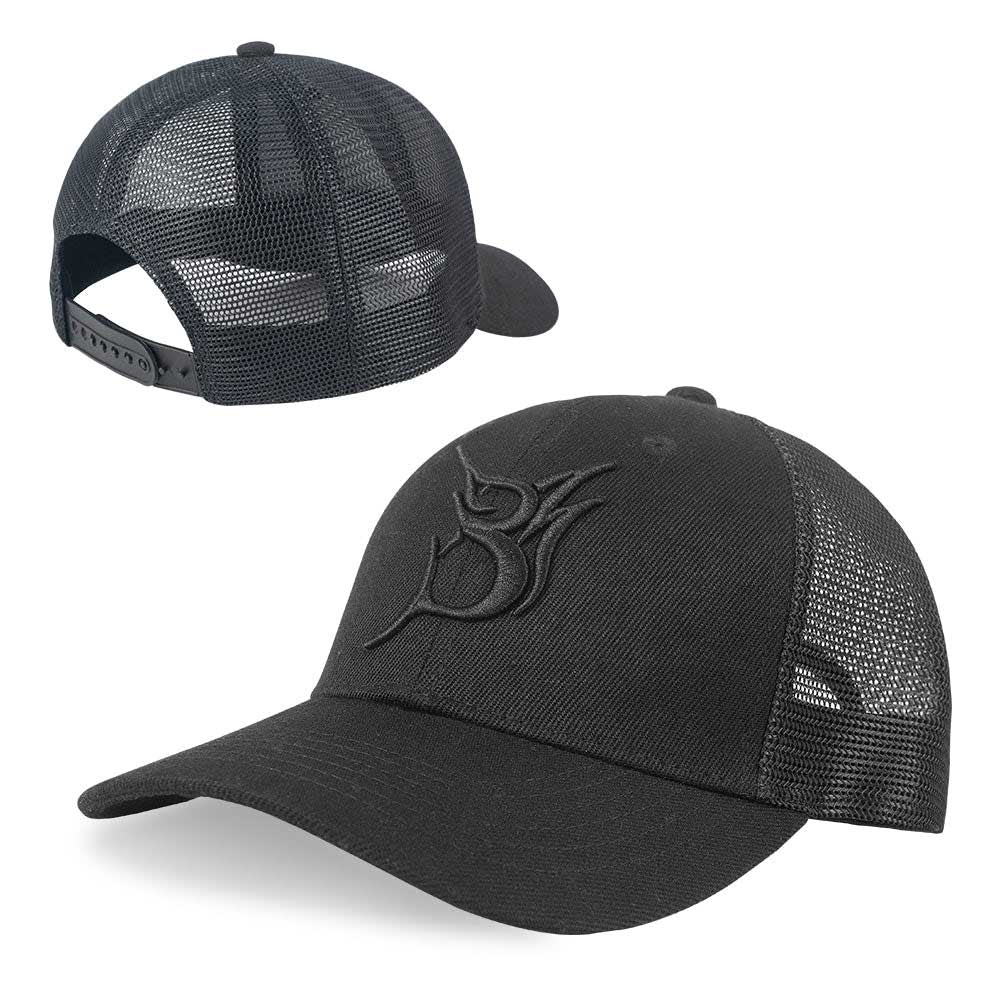 Bob Marlin Baseball Hat Black on Black (view 2 of 3)