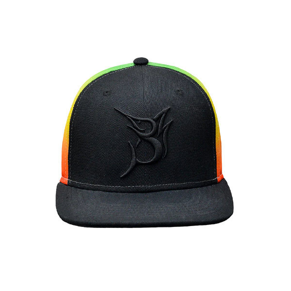 Bob Marlin Snapback Hat Rasta – Performance fishing apparel designed for sun protection, comfort, and offshore durability.