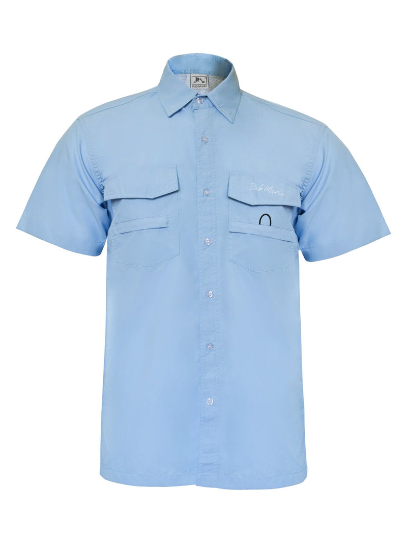 Bob Marlin Button Up Shirt Blue (view 1 of 3)