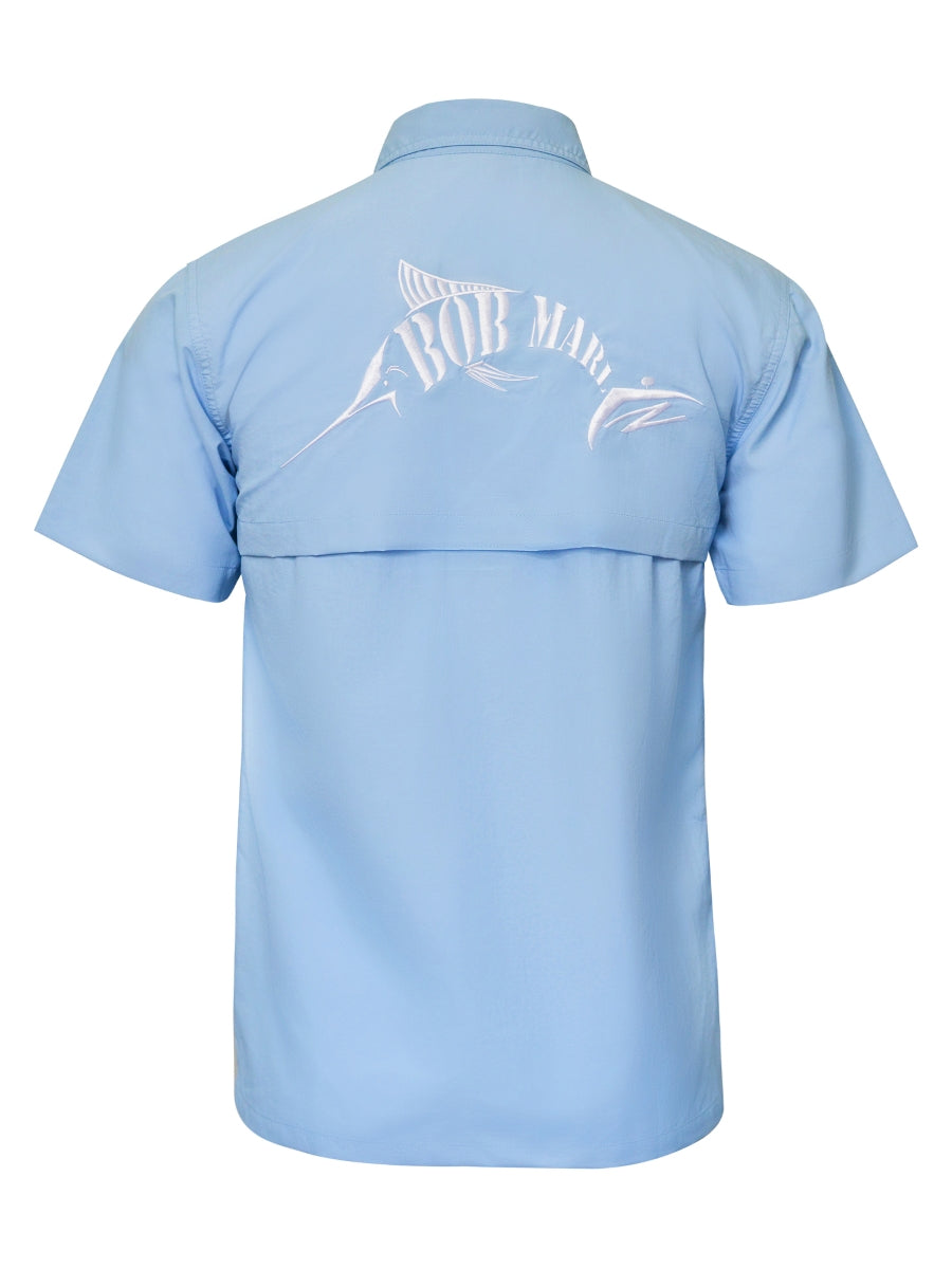 Bob Marlin Button Up Shirt Blue (view 3 of 3)
