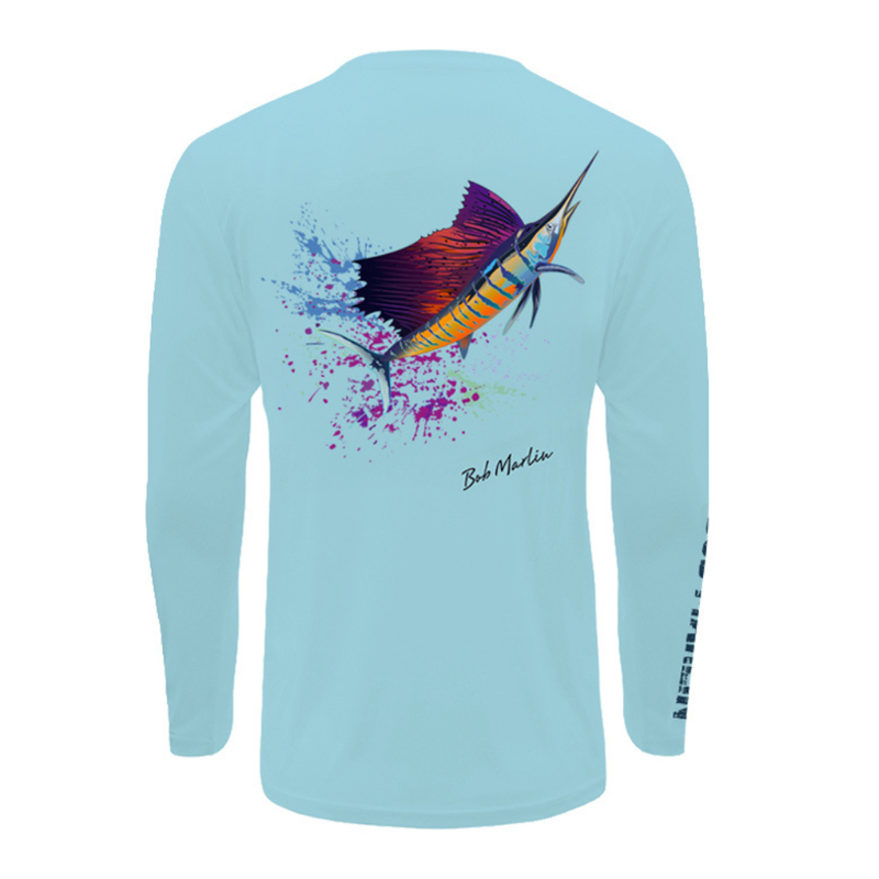 Bob Marlin Performance Shirt Sail Rebel Coastal Blue