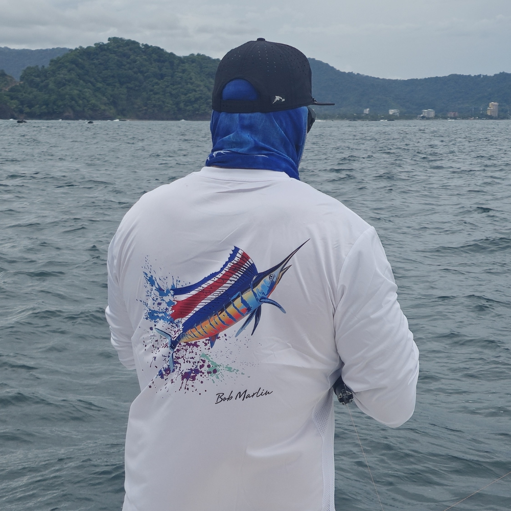 Bob Marlin Performance Shirt Bob Marlin Costa Rica Sail White