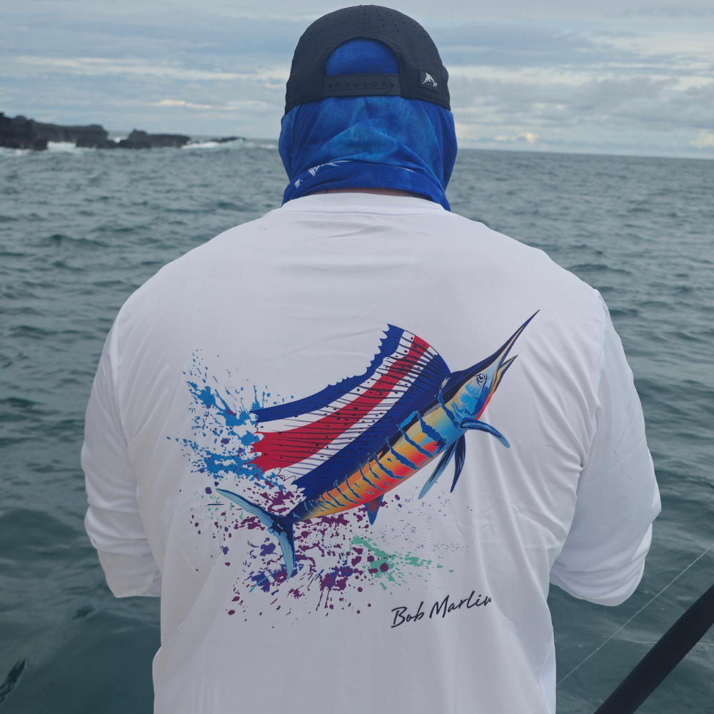 Bob Marlin Performance Shirt Bob Marlin Costa Rica Sail White