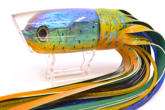 Ali'i Kai Lures Purple-Green-Yellow Yakuza Mahi 14" 9.2oz ALV Vinyl Mahi Gold GZE