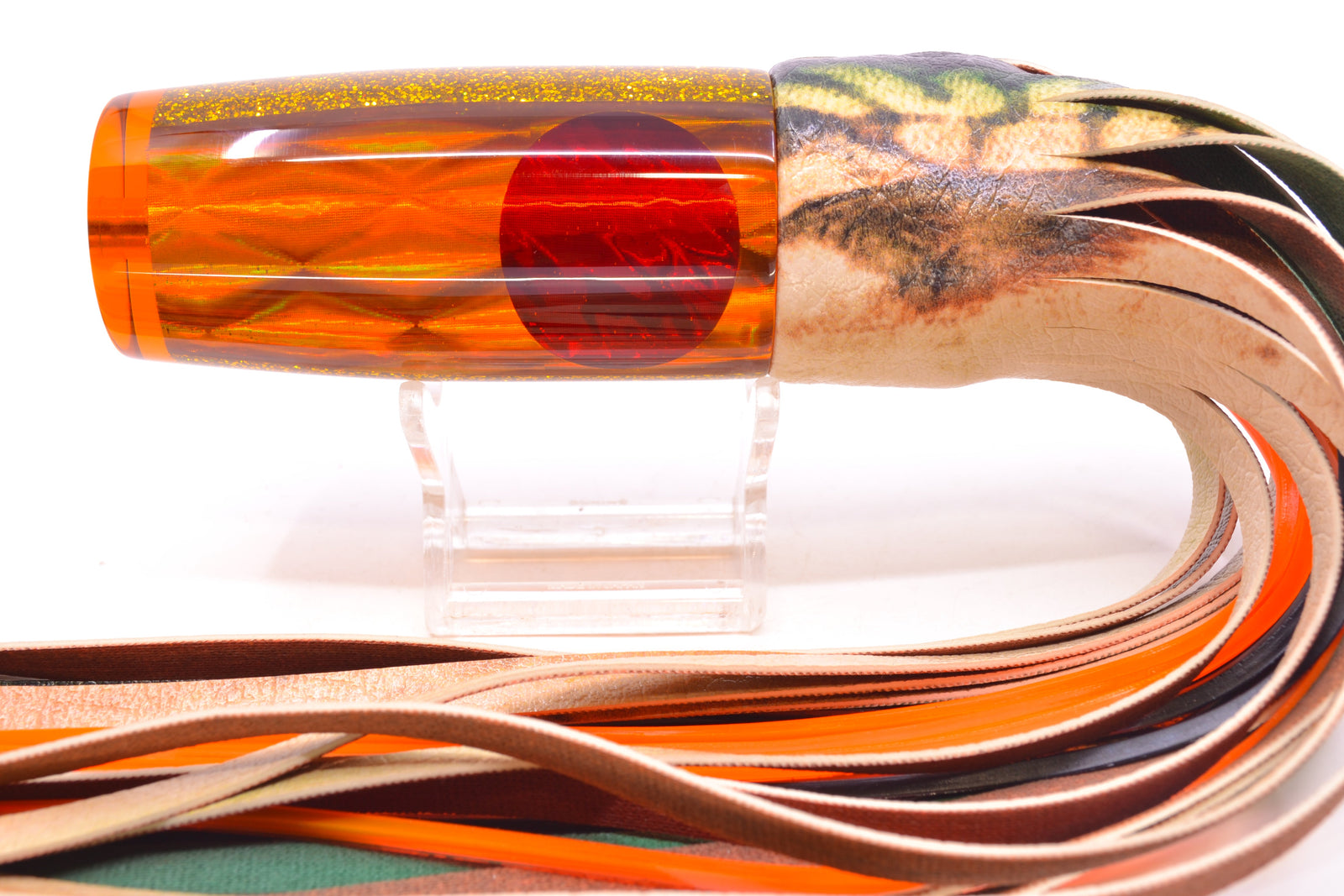 Koya Lures Orange Rainbow Diamond Red Eyes Hard Head 12" 7oz ALV Vinyl Fire Mackerel