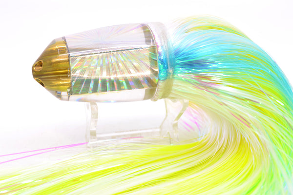 Koya Lures Silver Rainbow Starburst 4-Hole Bullet 9"+ 7oz EZ Flash Feathersword GZE – premium trolling lure for offshore big game fishing
