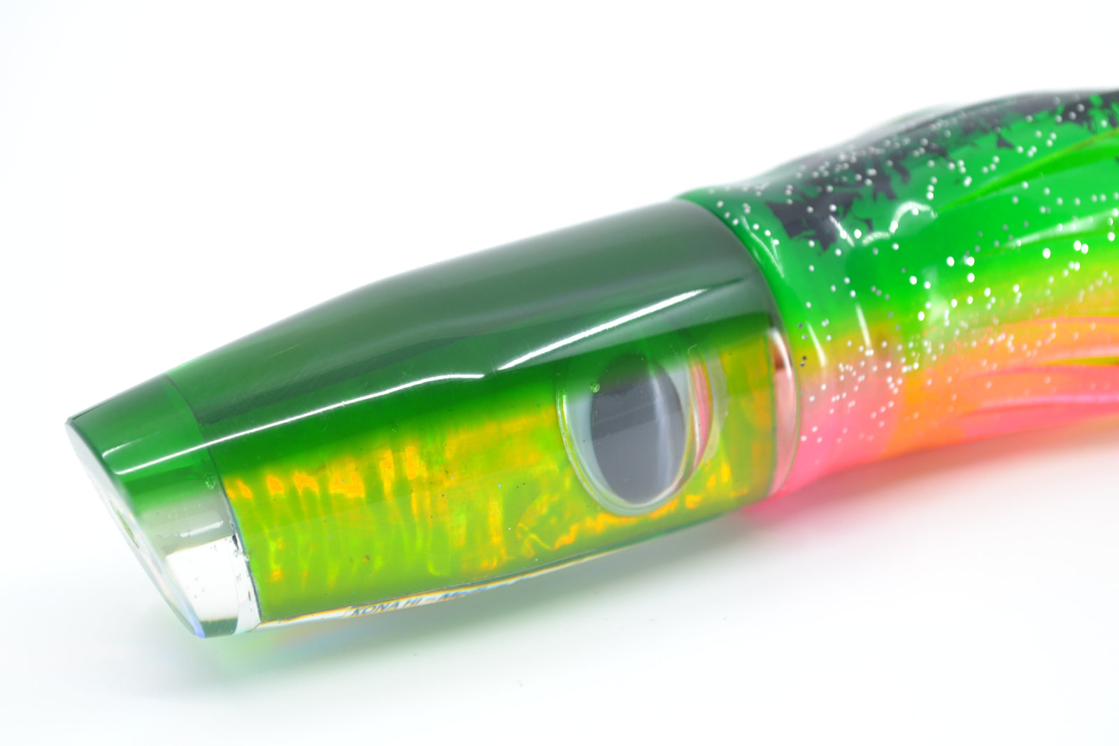 Marlin Magic Lime Green MOP Green Back Doll Eyes Medium Plunger 10" 7.7oz Skirted - Trolling Lures (view 3 of 7)