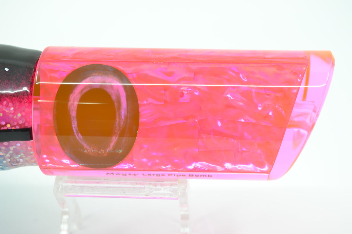Moyes Lures Fluorescent Pink Resin Awabi Shell Large Pipe Bomb 14" 12.3oz Skirted (view 3 of 7)
