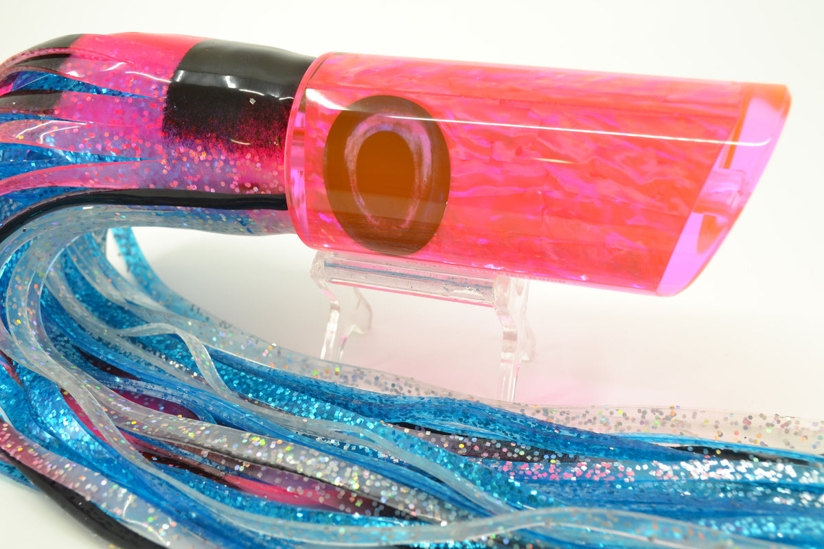Moyes Lures Fluorescent Pink Resin Awabi Shell Large Pipe Bomb 14" 12.3oz Skirted (view 2 of 7)