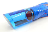 Aloha Lures Blue Mirrored Blue MOP Macho Tube 12" 6oz Vinyl Blue Scale
