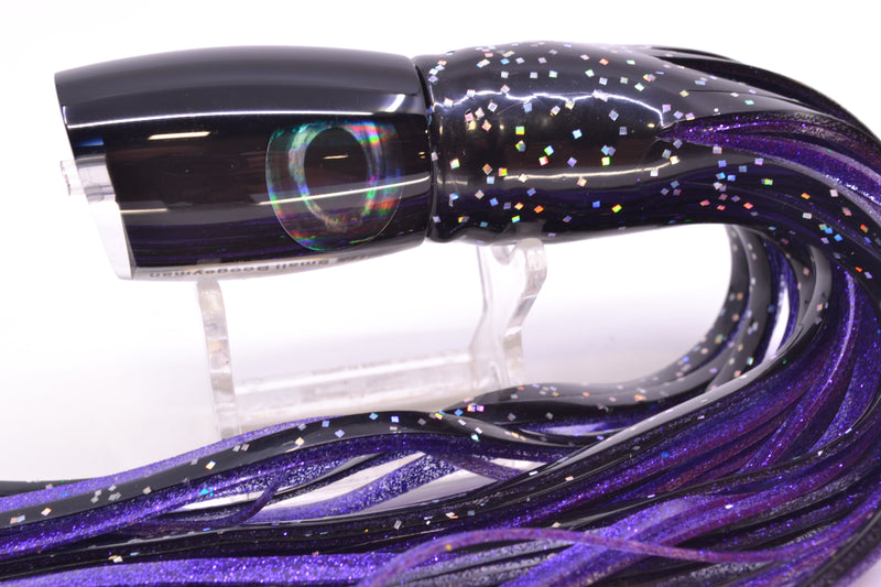 Moyes Lures Black Pearl Black Back Small Boogeyman 9" 3.5oz Skirted Black/Purple