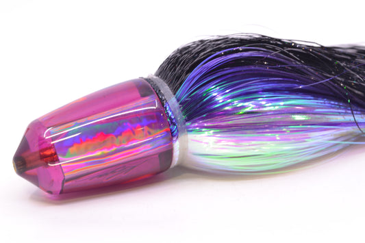 Koya Lures Purple Rainbow Bullet 9"+ 7.5oz EZ Flash Black-Purple Stripes-White