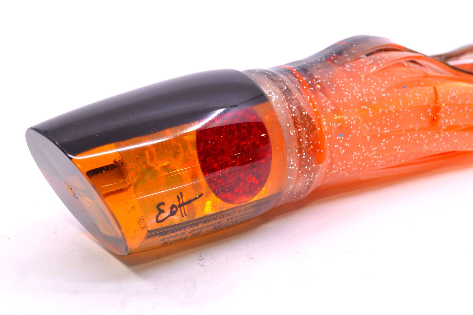 Marlin Magic Orange Awabi Black Back Ruckus 12" 11oz Skirted Root Beer-Petrolero - Trolling Lures