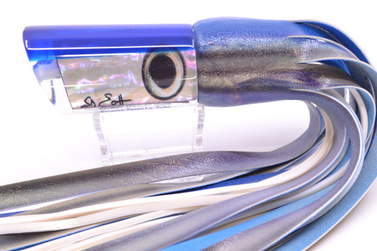 Marlin Magic Lures White Awabi Blue Back Reverse Taper Large Tube 12" 7.5oz ALV Skipjack