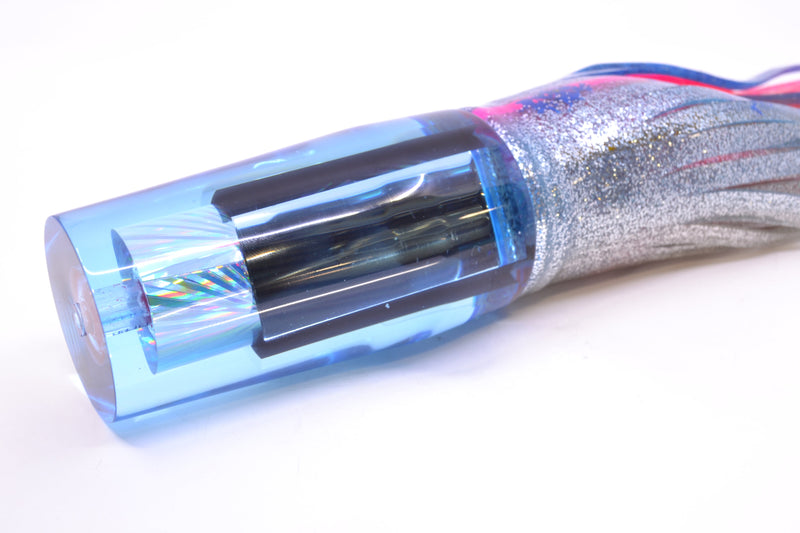 Aloha Lures Ice Blue Mirrored Rainbow Starburst Sundowner 14" 11.5oz Skirted Silver-Blue/Pink