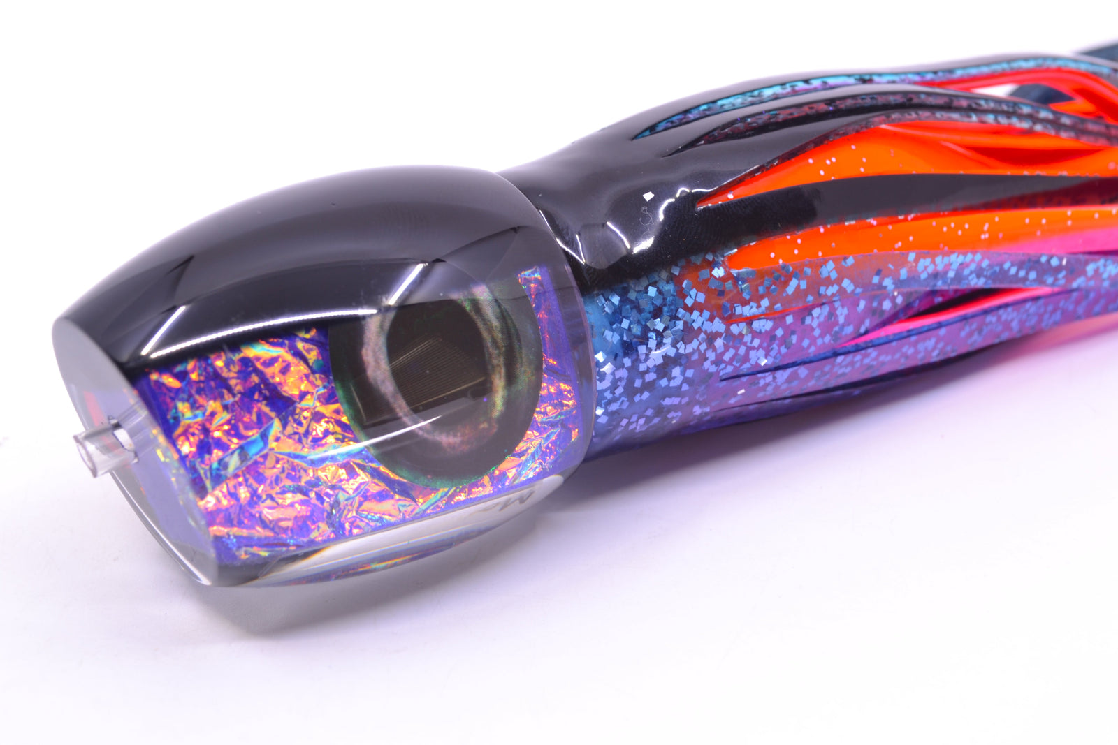 Moyes Lures Purple-Pink Dichro Black Back Taxi Eyes Medium Blaster 12" 6oz Skirted