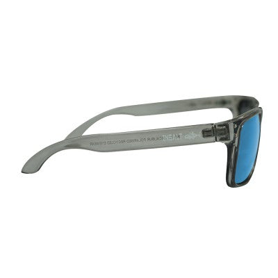 INSALT EXGB-TR-BL Angler Pro Excalibur Transparent Grey Polarized Recycled Sunglasses - Blue