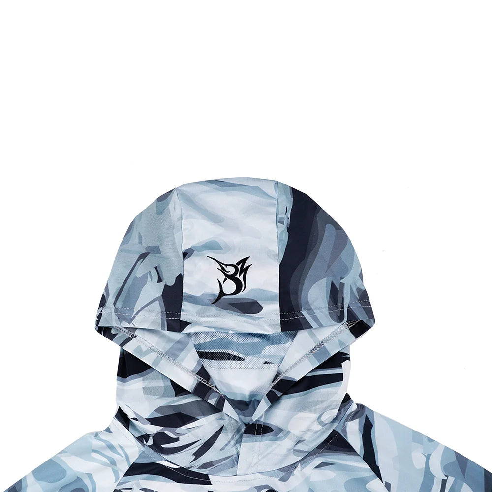Bob Marlin Performance Hoody With Built-in Face Mask Grey Storm - XL