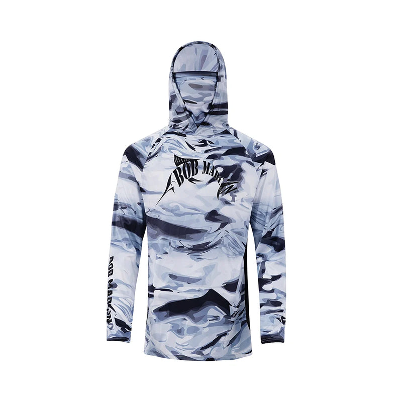 Bob Marlin Performance Hoody With Built-in Face Mask Grey Storm (view 1 of 3)