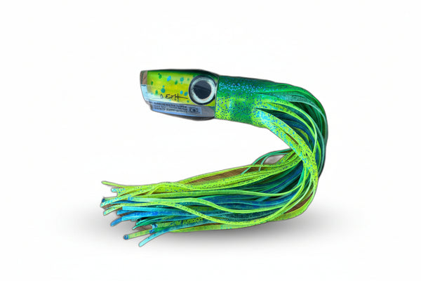 Marlin Magic Mahi Mahi MOP Green Back Taxi Eyes #2 Captain's Choice 14" 11oz  Mahi – premium trolling lure for offshore big game fishing