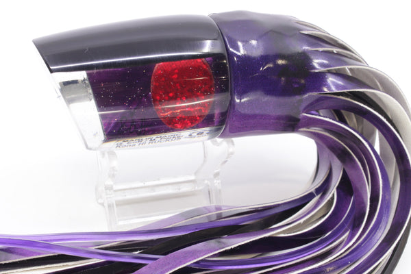 Marlin Magic Purple MOP Black Back Red Eyes Ruckus 12" 9oz Fire Tailz Vinyl Grape Juice – premium trolling lure for offshore big game fishing