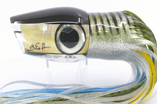 Marlin Magic Golden MOP Black Back Taxi Eyes Papa Joe 16" 19oz Skirted