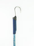 Dahunter Blue Bamboo Gaff, 2 Inch Stainless Hook With Black & Navy Wrap
