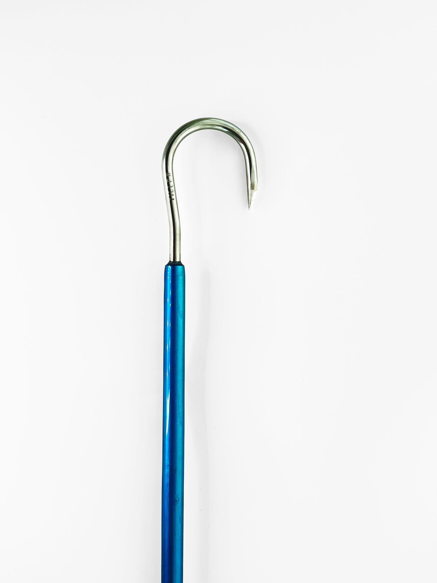 Dahunter Carbon Fiber Gaff with Blue Metallic Wrap and Black Grip, 6Ft Shaft and 2.5-Inch Tiller Hook