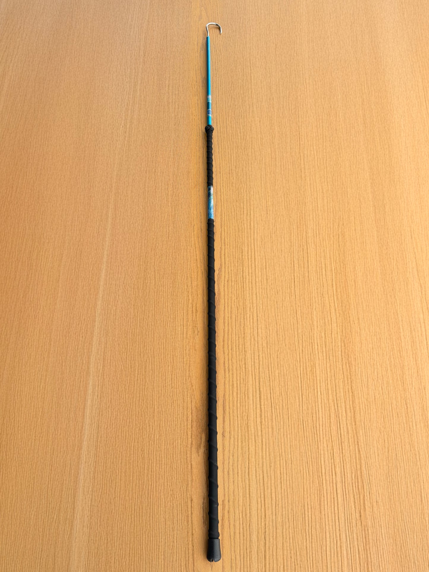 Dahunter Carbon Fiber Gaff with Blue Metallic Wrap and Black Grip, 6Ft Shaft and 2.5-Inch Tiller Hook