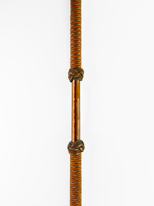 Dahunter Carbon Fiber Gaff with Orange-Brown Cord Wrap, 6Ft Shaft and 2-Inch Tiller Hook