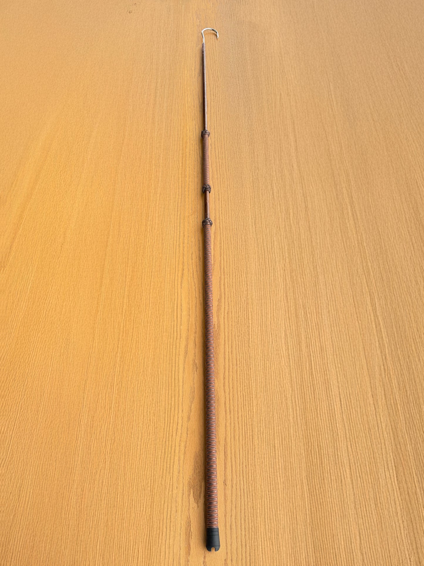 Dahunter Carbon Fiber Gaff with Orange-Brown Cord Wrap, 6Ft Shaft and 2-Inch Tiller Hook