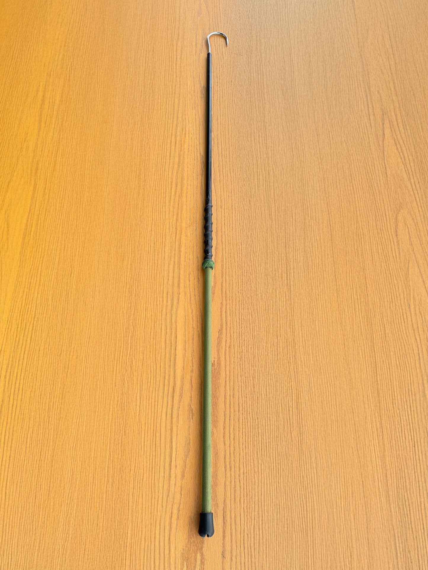 Dahunter Carbon Fiber Gaff with Green Shaft and Black Grip, 6Ft Length and 2.5-Inch Tiller Hook