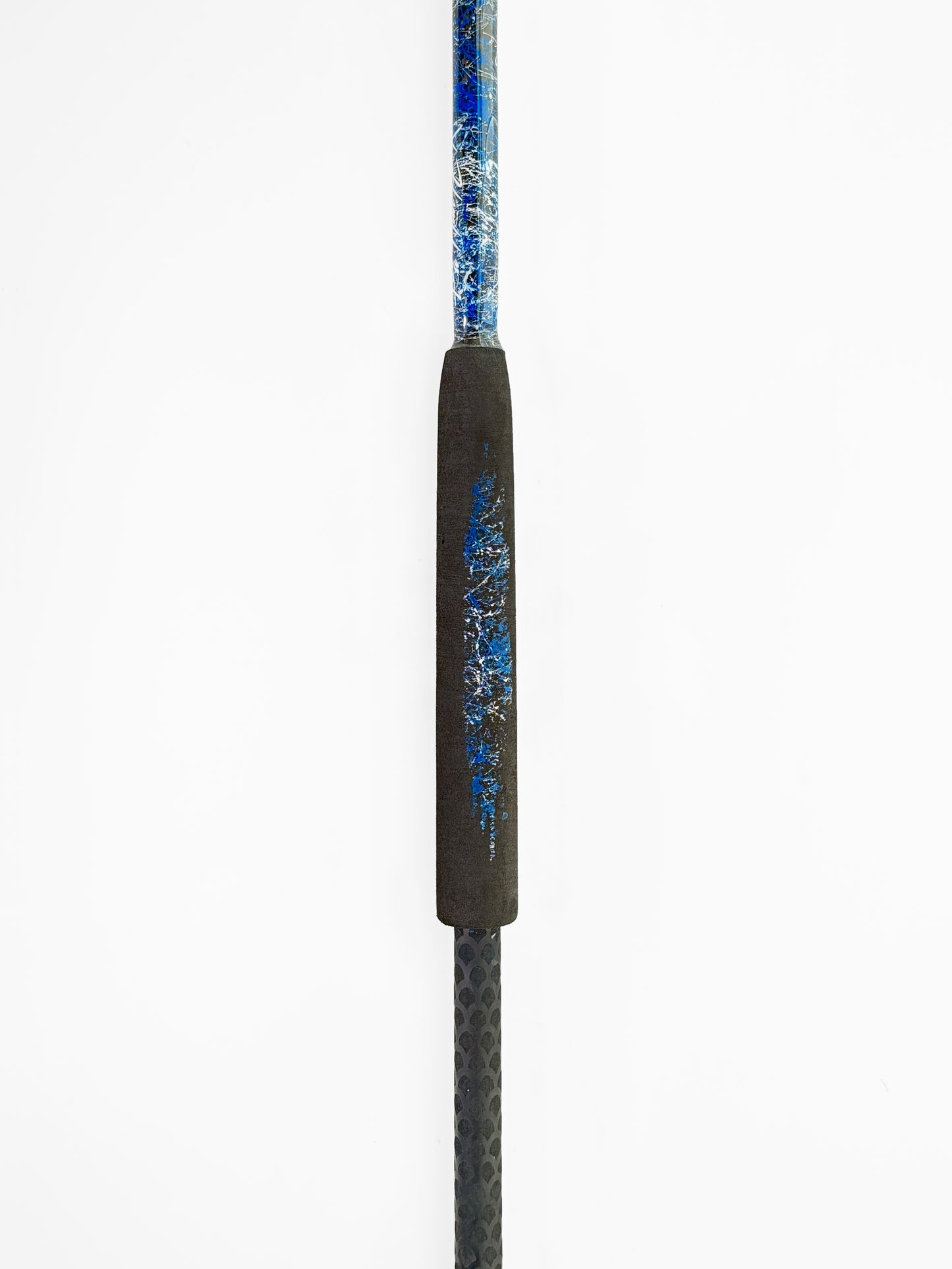 Dahunter Carbon Fiber Gaff with Blue and Silver Textured Grip, 6Ft Shaft and 2-Inch Tiller Hook