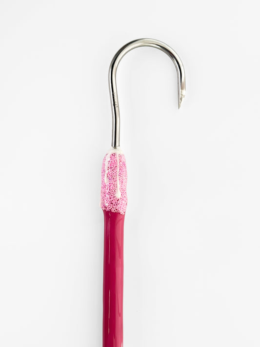 Dahunter Carbon Fiber Gaff with Baskin Robbins Tube and Red-Blue Braided Wrap, 6Ft Shaft with 3 Tiller Hook