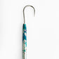 Dahunter Carbon Fiber Gaff with Blue-Red-Turquoise Cord Wrap, 4Ft Shaft and 2-Inch Tiller Hook