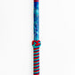 Dahunter Carbon Fiber Gaff with Blue-Red-Turquoise Cord Wrap, 4Ft Shaft and 2-Inch Tiller Hook