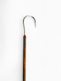 Dahunter Carbon Fiber Gaff with Spiral Black Grip and Red Bindings, 4Ft Shaft and 2-Inch Tiller Hook