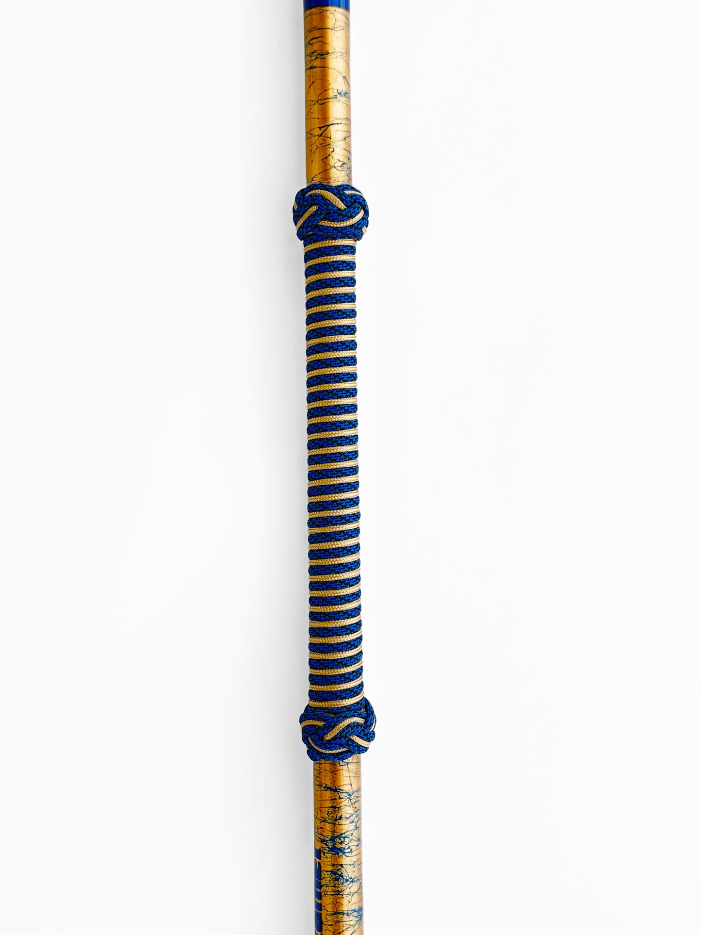 Dahunter Carbon Fiber Gaff with Blue and Yellow Cord Wrap, 4Ft Shaft and 2-Inch Tiller Hook