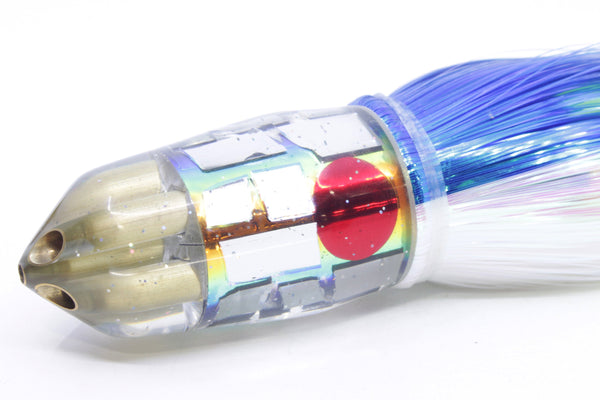 Tanigawa Lures Sunset Rainbow Cracked Glass American Express 4-H Bullet 9"+ 9oz Strobez – premium trolling lure for offshore big game fishing