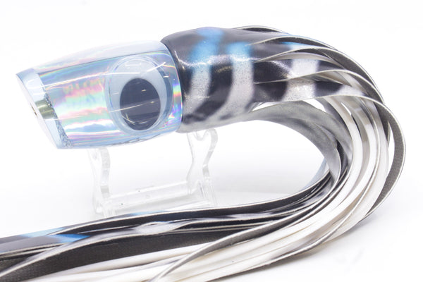 Koya Lures Ice Blue Rainbow Doll Eyes Small 861 10" 6oz Fire Tailz Vinyl Wahoo – premium trolling lure for offshore big game fishing