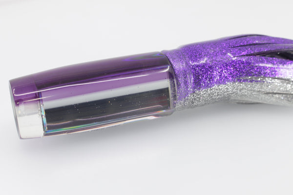Marlin Magic Mirrored-Rainbow Purple Back Medium Hard Head 9" 5oz Skirted – premium trolling lure for offshore big game fishing