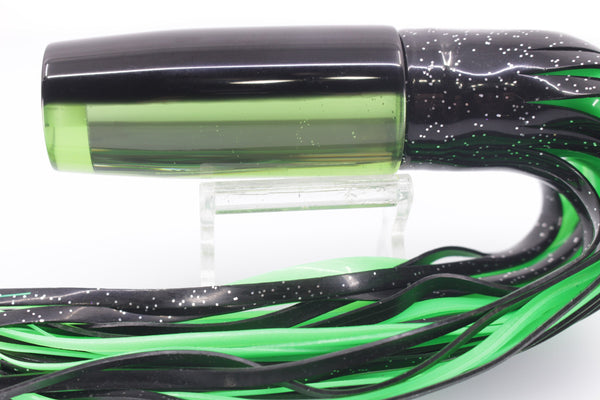 Marlin Magic Green Mirrored-Rainbow Black Back Medium Hard Head 9" 5oz Skirted – premium trolling lure for offshore big game fishing