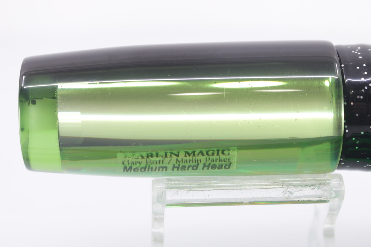Marlin Magic Green Mirrored-Rainbow Black Back Medium Hard Head 9" 5oz Skirted