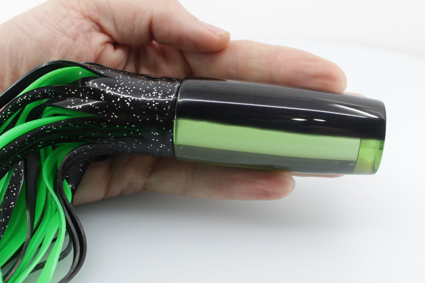 Marlin Magic Green Mirrored-Rainbow Black Back Medium Hard Head 9" 5oz Skirted