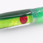 Marlin Magic Lime Green MOP Green Back Red Eyes Medium Hard Head 9" 5oz Skirted