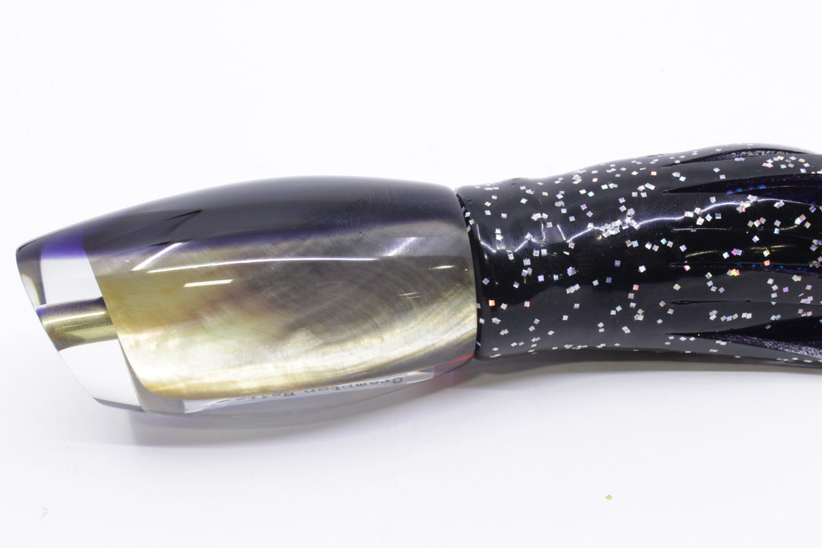Crampton Baits Real Brown MOP Dark Purple Back Apahu 12" 7.8oz Skirted Black/Purple - Trolling Lures (view 3 of 8)