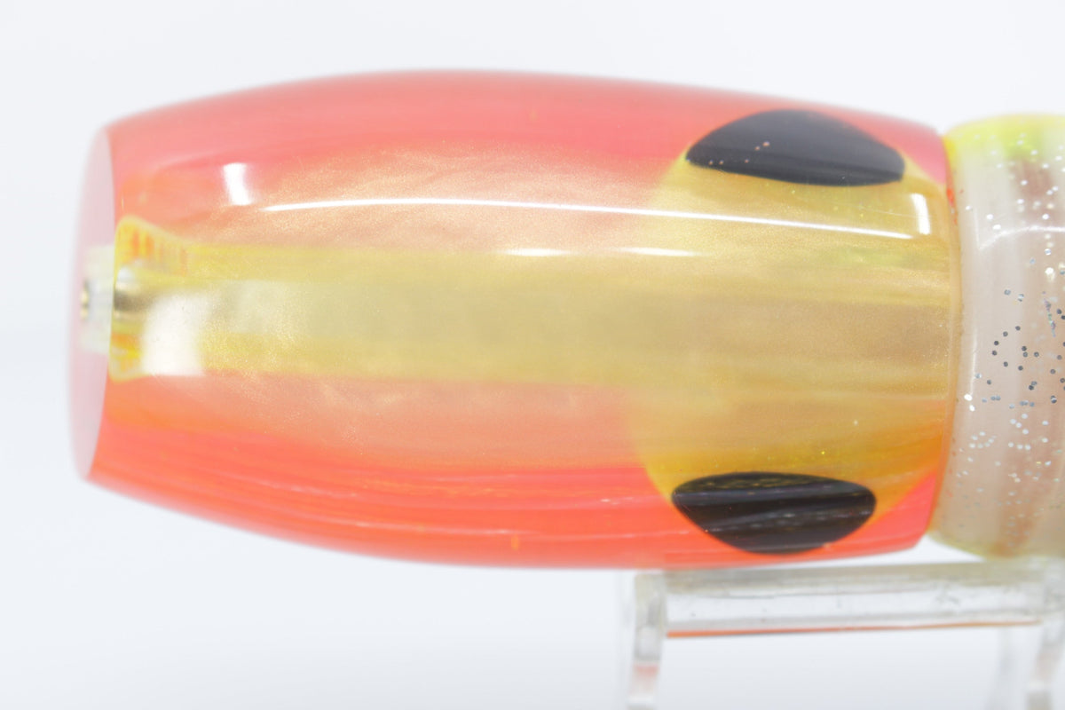 Coggin Lures Yellow Pearl Glass Pink-Orange Back Maui Plunger 14" 13.8oz Skirted (view 6 of 9)