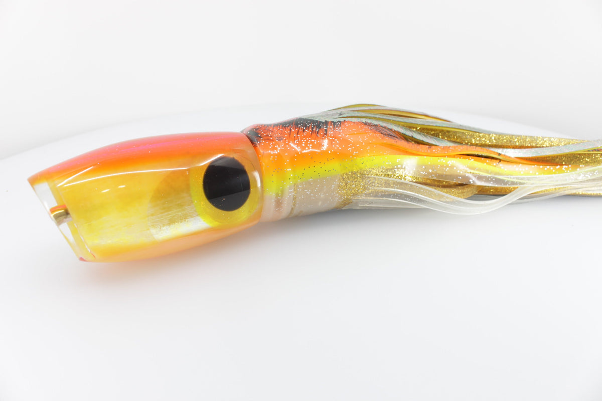 Coggin Lures Yellow Pearl Glass Pink-Orange Back Maui Plunger 14" 13.8oz Skirted (view 4 of 9)
